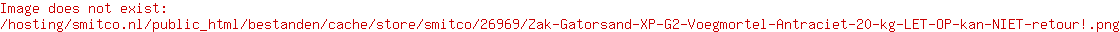 Zak Gatorsand XP G2 Voegmortel Antraciet 20 kg. LET OP kan NIET retour!