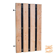 Douglas Fijnbezaagd Plankendeur COMBI Met Zwarte Binnenzijde Op Zwart Frame  100 x 180 cm. W42008