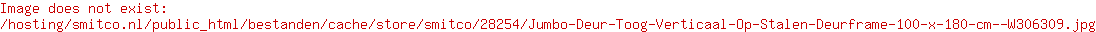 Jumbo Deur Toog Verticaal Op Stalen Deurframe 100 x 180 cm.  W306309 =V
