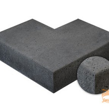 Schellevis Hoekstuk t.b.v. Traptreden Massief 100x40x20 Buiten 90º Antraciet