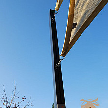 Paal Met Flex Oog 7x7x25 cm. Antraciet