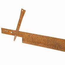 Verpakking Col-Met Cor-Ten Staal 2 mm. x 10,2 cm. à 10,25 m1 Inclusief 15 Pennen van 30,5 cm.   NIET LEVERBAAR
