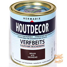 Houtdecor Dekkend 610 Bruin 750 ml.