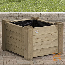 Bloembak Horst 60x60cm, 45mm, 44cm hoog