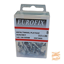 Asfaltnagel 3.0X20 (100GR) Verzinkt blister Eurofix